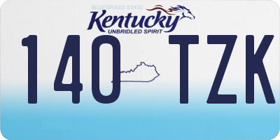 KY license plate 140TZK