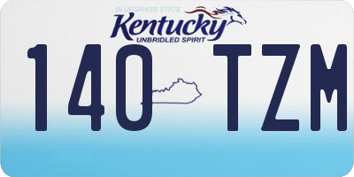 KY license plate 140TZM