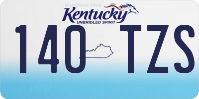 KY license plate 140TZS