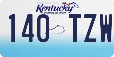 KY license plate 140TZW