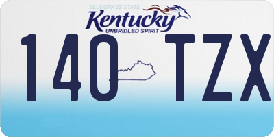 KY license plate 140TZX
