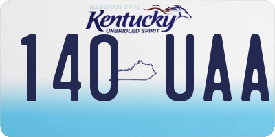KY license plate 140UAA