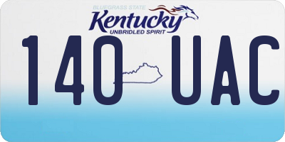 KY license plate 140UAC