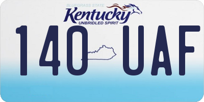 KY license plate 140UAF