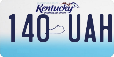KY license plate 140UAH