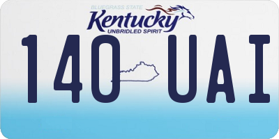 KY license plate 140UAI