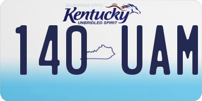 KY license plate 140UAM
