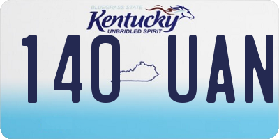KY license plate 140UAN