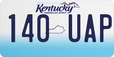 KY license plate 140UAP