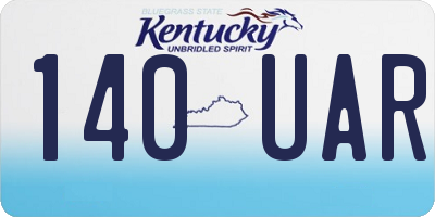 KY license plate 140UAR