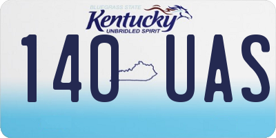 KY license plate 140UAS