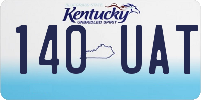 KY license plate 140UAT