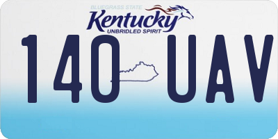 KY license plate 140UAV
