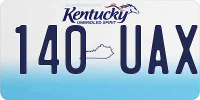 KY license plate 140UAX