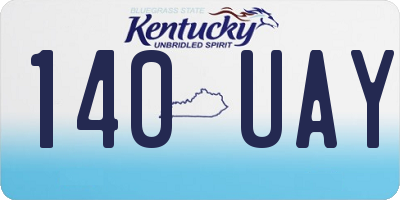 KY license plate 140UAY