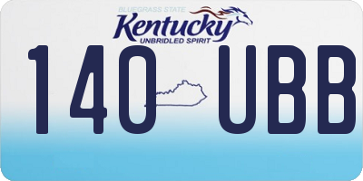 KY license plate 140UBB