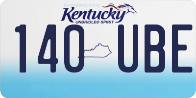 KY license plate 140UBE