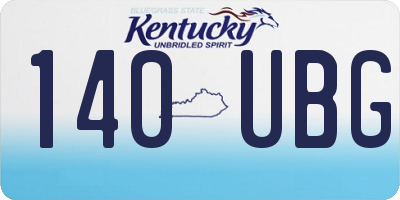 KY license plate 140UBG