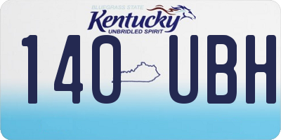 KY license plate 140UBH