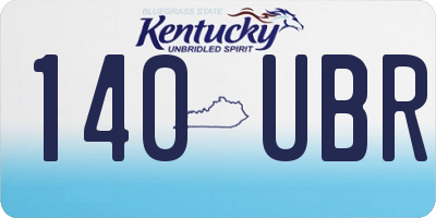 KY license plate 140UBR