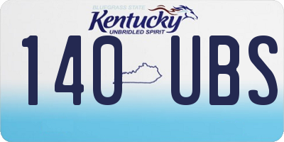 KY license plate 140UBS