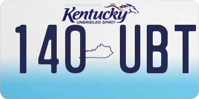 KY license plate 140UBT