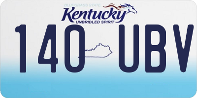 KY license plate 140UBV