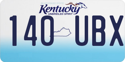 KY license plate 140UBX
