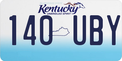 KY license plate 140UBY