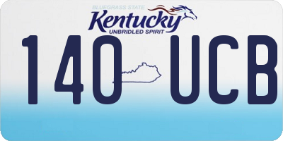 KY license plate 140UCB