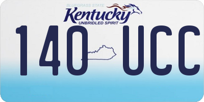 KY license plate 140UCC
