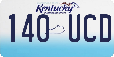 KY license plate 140UCD