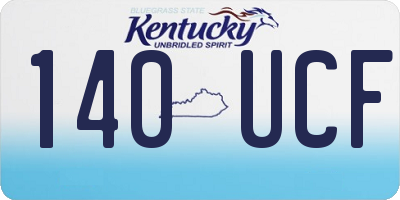 KY license plate 140UCF