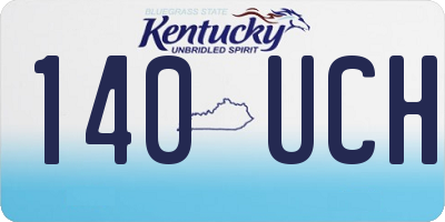 KY license plate 140UCH