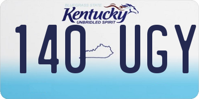 KY license plate 140UGY