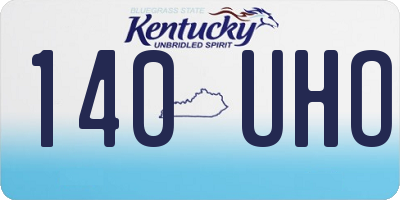 KY license plate 140UHO