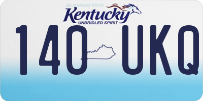 KY license plate 140UKQ