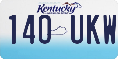 KY license plate 140UKW