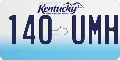 KY license plate 140UMH