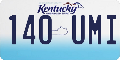 KY license plate 140UMI