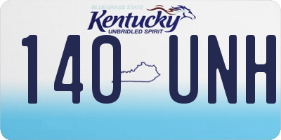 KY license plate 140UNH