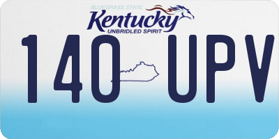 KY license plate 140UPV