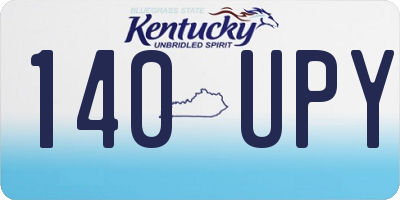 KY license plate 140UPY