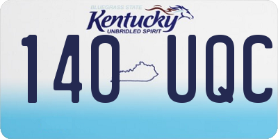 KY license plate 140UQC