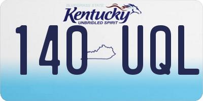 KY license plate 140UQL