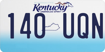 KY license plate 140UQN
