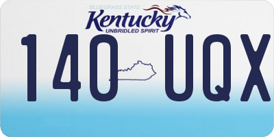 KY license plate 140UQX