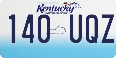 KY license plate 140UQZ
