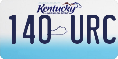 KY license plate 140URC