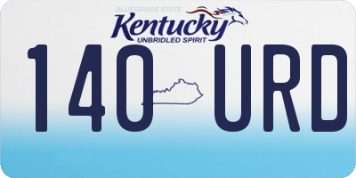 KY license plate 140URD